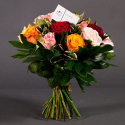Bouquet de roses mélangées
