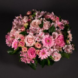 Coussin rond tons pastel